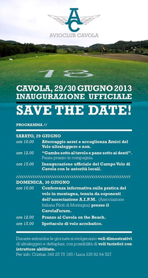 Inaugurazione campo volo Cavola (RE)